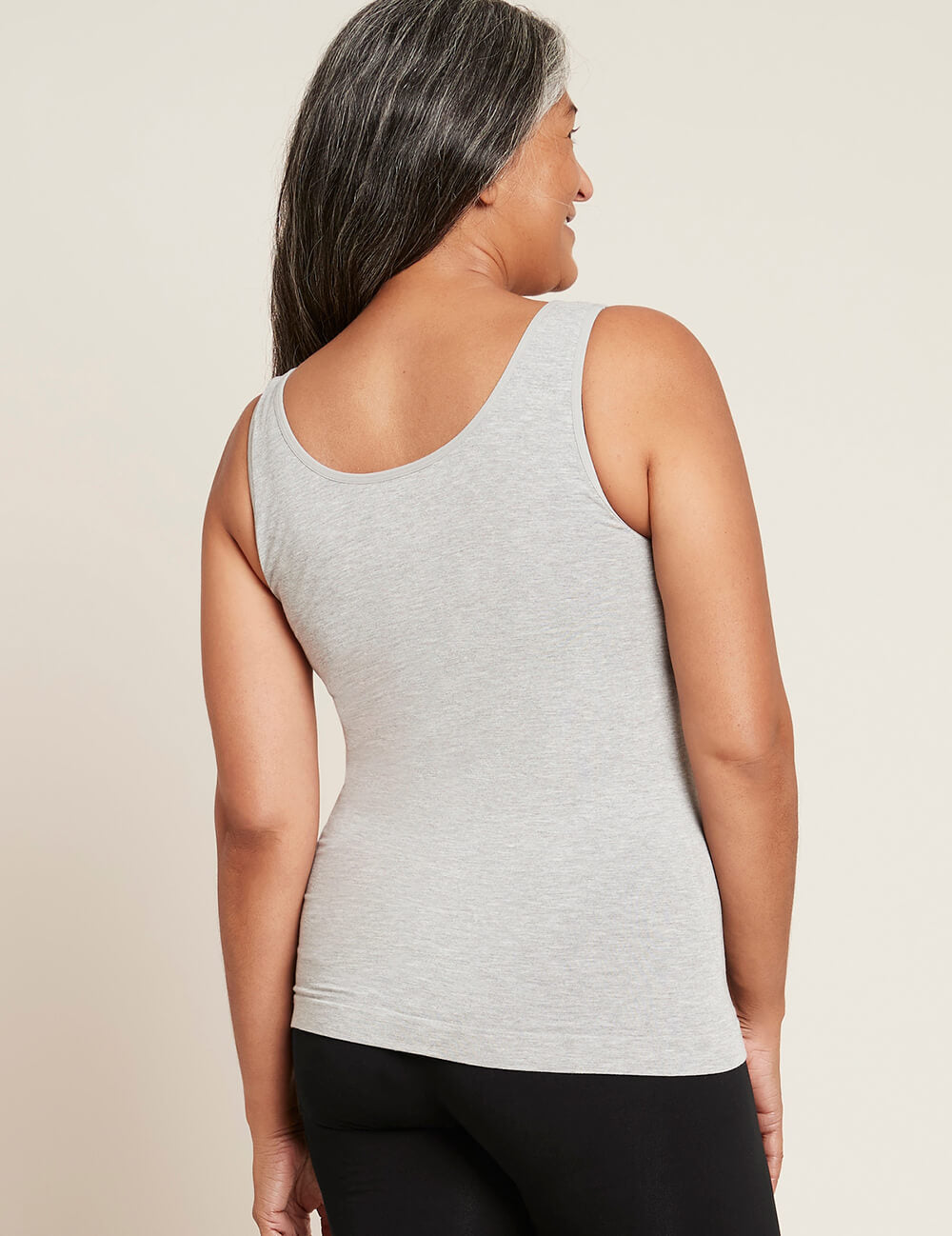 Boody Bamboo Women's Tank Top in Light Grey Back View