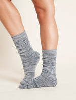 Boody Chunky Bed Socks in Dove Blue Side
