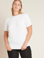 Boody Women's Crew Neck T-Shirt White Front View