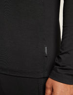 Boody Women's Long Sleeve Round Neck T-Shirt Black Detail