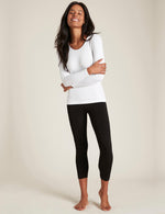 Boody Bamboo Women's Long Sleeve Top in White Front View 2