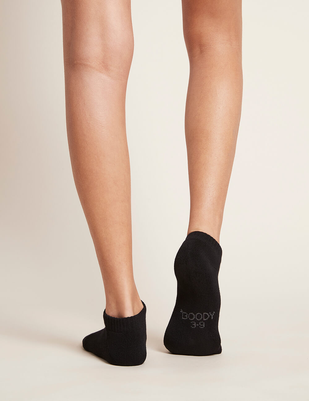 Boody Women's Low Cut Cushioned Sneaker Socks Black Back
