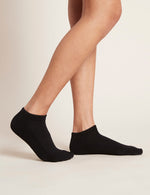 Boody Women's Low Cut Cushioned Sneaker Socks Black Side