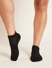 Boody Women's Sport Ankle Socks in Black Front
